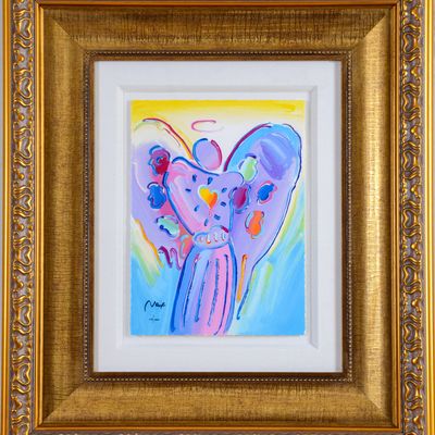 PETER MAX. ANGEL WITH HEART, 2017.