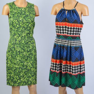 TWO DRESSES: TRINA TURK, S, AND MICHAEL KORS, 8.