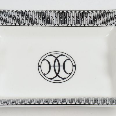 HERMES PORCELAIN ASHTRAY.