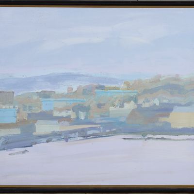 MID CENTURY COLOR FIELD PAINTING.