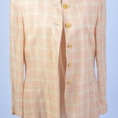 GIORGIO ARMANI JACKET AND BLOUSE, SIZE 46.