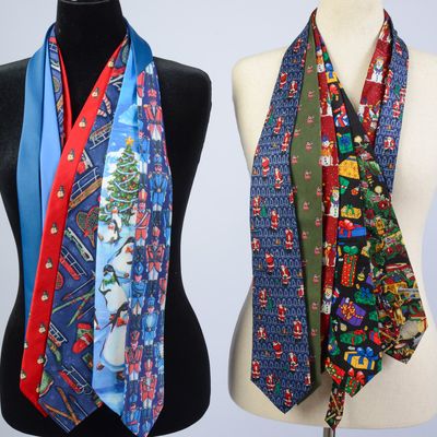 TEN CHRISTMAS THEMED TIES.