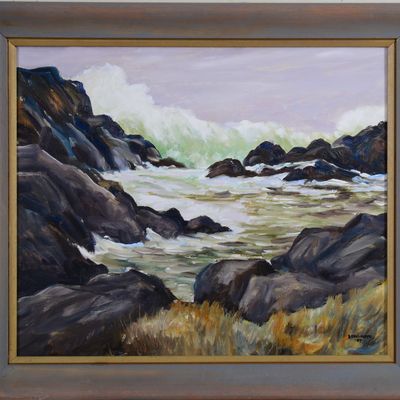 EDWARD MAYO (1917-1989). KENNEBUNKPORT SEASCAPE.