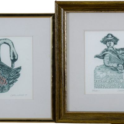 CAROL LUMMUS. TWO PRINTS.