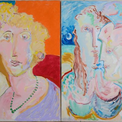 TWO MID CENTURY PORTRAITS.