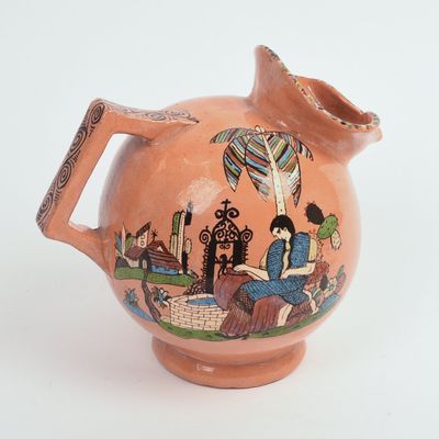 MEXICAN TLAQUEPAQUE POTTERY PITCHER