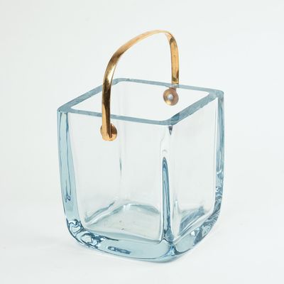 CARTIER GLASS ICE BUCKET.