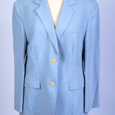 GIORGIO ARMANI BLAZER IN BLUE, SIZE 48.