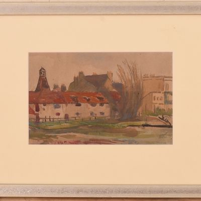 RICHARD HAYLEY LEVER (1876-1958). OLD BREWERY, RIVER THAMES.