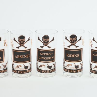 FIVE PICK YOUR POISON GLASSES.