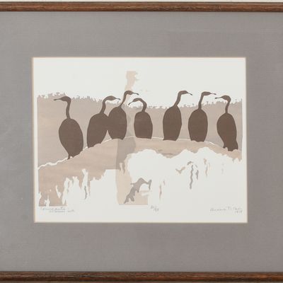CORMORANTS PRINT IN OCTOPUS INK.