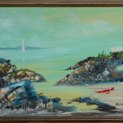 ALFRED BIRDSEY (1912-1996). BERMUDA HARBOR SCENE.