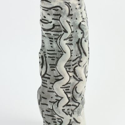 PAUL HEROUX. BIRCH TREE FORM VASE.