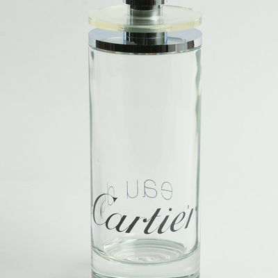 EAU DE CARTIER GLASS STORE DISPLAY BOTTLE.