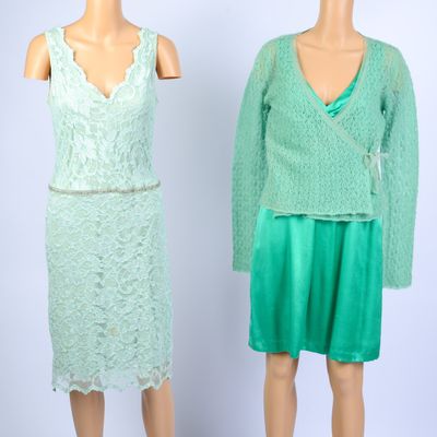 MARGARET O'LEARY AND ALEXIA ADMOR DRESSES, SIZE M.