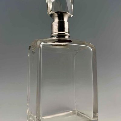Hukin And Heath Sterling Silver Mounted Lockable Decanter