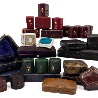 Collection Of Antique, Vintage, And Antique Style Jewelry Boxes.