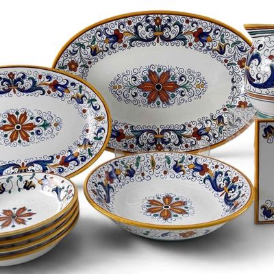Grazia Deruta, Italian Hand Painted Pottery Tableware
