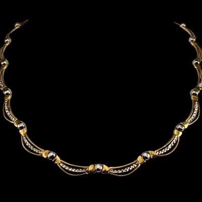Atasay 14K Yellow & White Gold Link Necklace