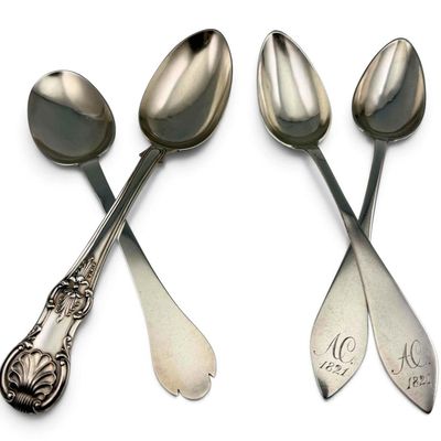Grouping Of Silver Tablespoons