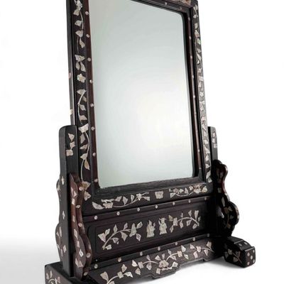 Chinese Mother Of Pearl Inlaid Dressing Mirror
