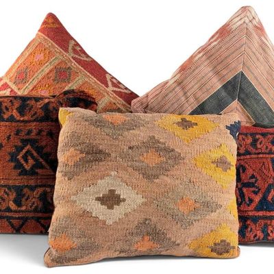 Grouping Of Textile & Rug Throw Pillows