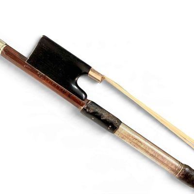 E. Herrmann German Silver-Mounted Violin Bow
