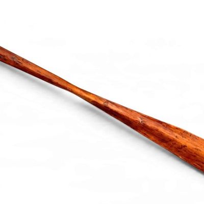 Early Hand-Carved Wooden Canoe Paddle