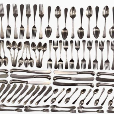 Old Newbury Crafters "Windsor" Hand Wrought Sterling Silver Flatware Service, 106 Pieces