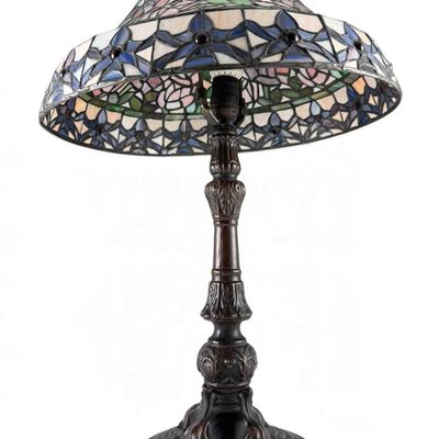 Art Nouveau Style Contemporary Stained Glass Table Lamp