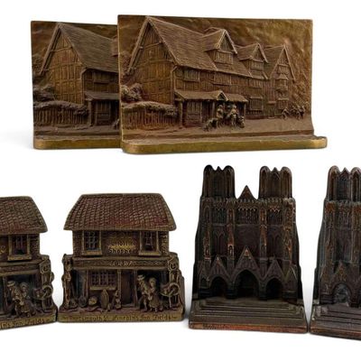 Grouping Of Architectural Cast Metal Bookends