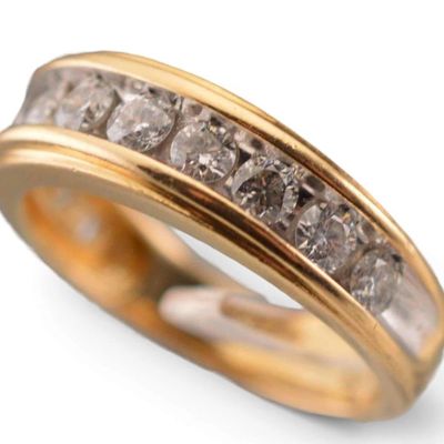 14K Channel Set Diamond Ring