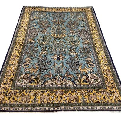 Persian Qum Pictorial Garden Rug