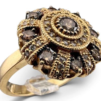 14K Champage Diamond Cocktail Ring