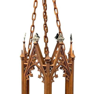 Gothic Revival Iron Hanging Lantern
