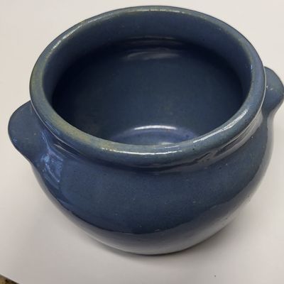 Sale Photo Thumbnail #30: vtg blue crock pottery