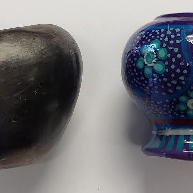 Sale Photo Thumbnail #29: nc indian pottery Santa clara & Peruvian pottery 2 x bid
