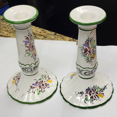Sale Photo Thumbnail #35: vtg portugal for newworth candle holders 2 x bid