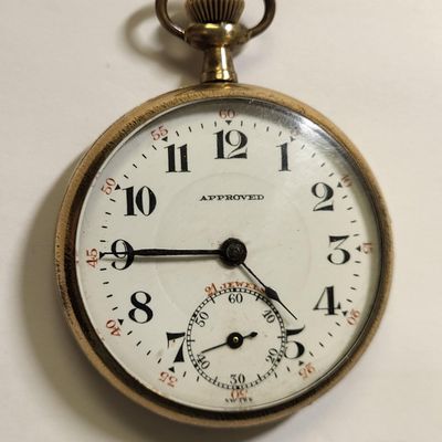 Sale Photo Thumbnail #10: antique 21 jewel railroad approved pocket watch