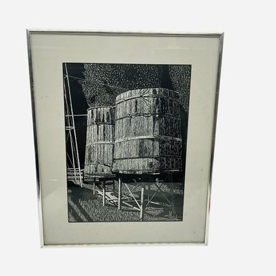 Sale Photo Thumbnail #78: David B Turner Scratchboard Artwork RARE North Ga Artist