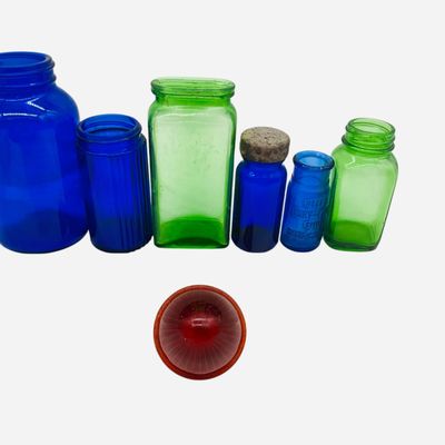 Sale Photo Thumbnail #218: Small Colored Glass Bottle Lot