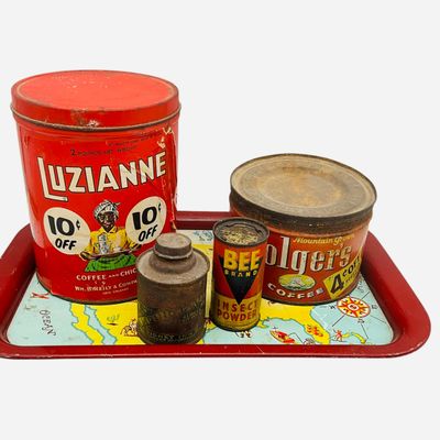 Sale Photo Thumbnail #195: Vintage Tin Lot