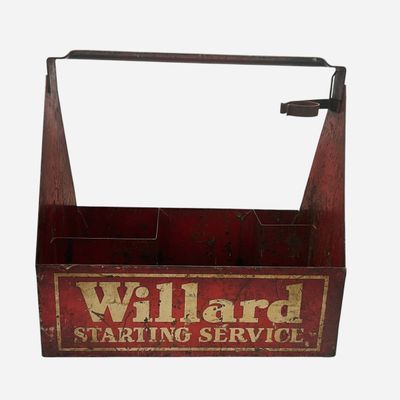 Sale Photo Thumbnail #163: Willard Starting Service Metal Advertising Gas Station Tool Caddy