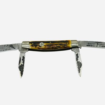 Sale Photo Thumbnail #176: Colonel Coon 1983 Collectors Club 4-Blade Bone Knife