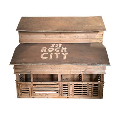 Sale Photo Thumbnail #281: Large Hand Made SEE ROCK CITY Wooden Barn Stables