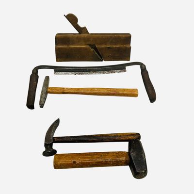 Sale Photo Thumbnail #156: Vintage Tools Hammers Plane Draw Knife Ohio Tool / Hammond