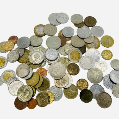 Sale Photo Thumbnail #254: Lot Of Foreign Coins / Tokens