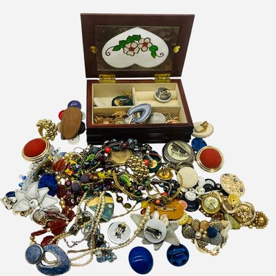 Sale Photo Thumbnail #52: Lot Misc Jewelry Rings Watches Etc