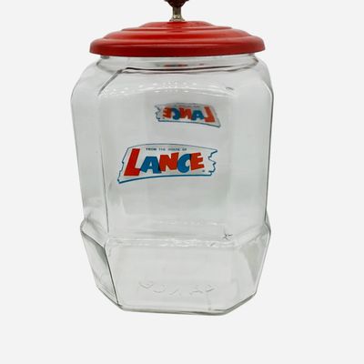 Sale Photo Thumbnail #140: Lance Octagonal Glass Advertising Jar