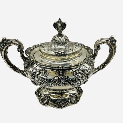 Sale Photo Thumbnail #233: Sterling Silver Covered Sugar Bowl Francis I Pattern by Reed and Barton #570A